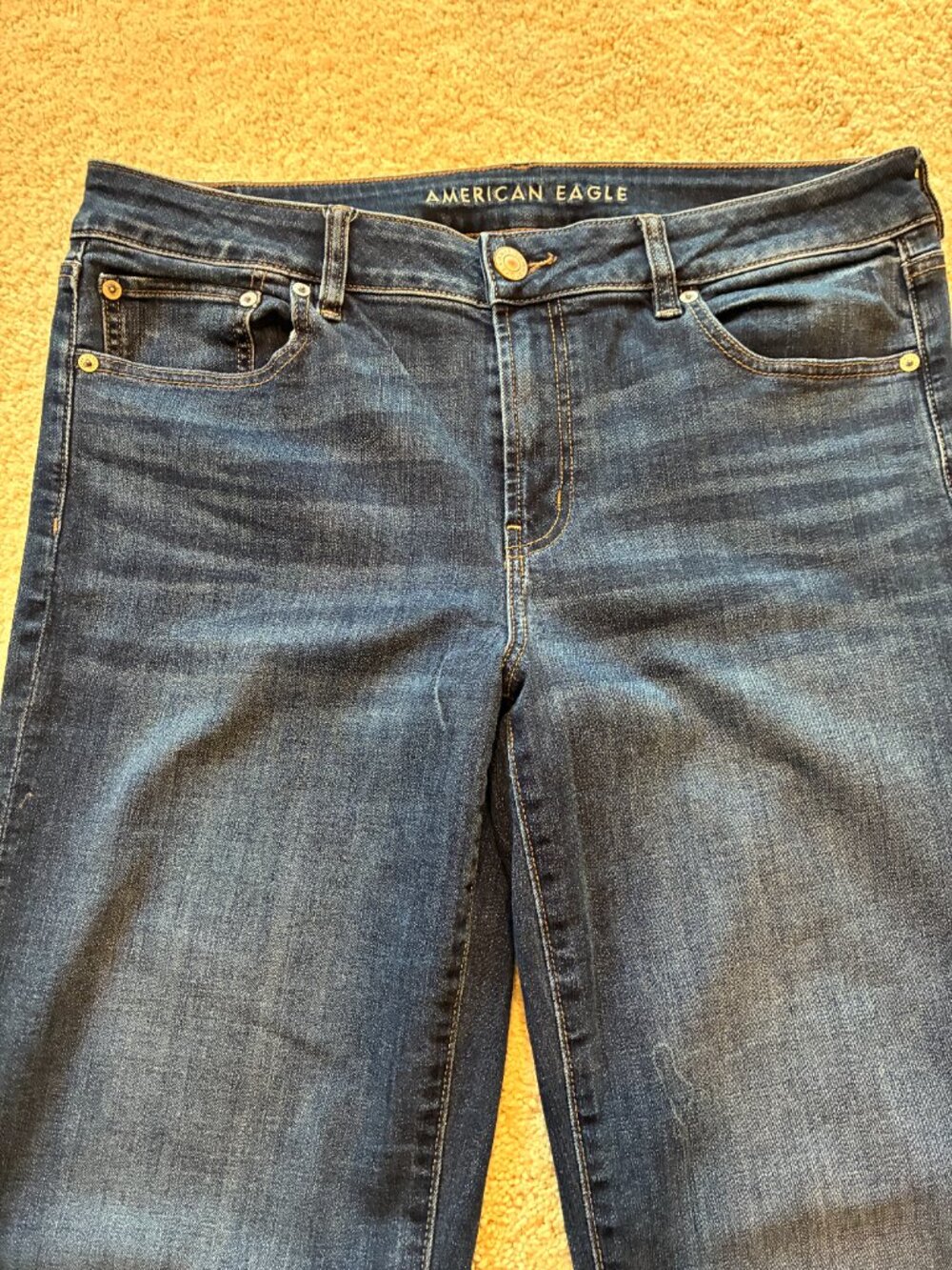 American Eagle Favorite Boyfriends Medium Wash Super Stretch Jeans Pants - Picture 2 of 10